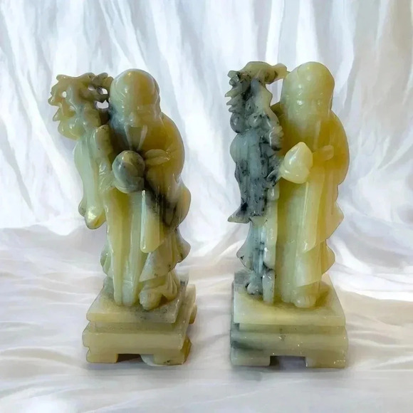 Vintage Other - Vintage 1920s/30s Chinese Carved Soapstone Figurines